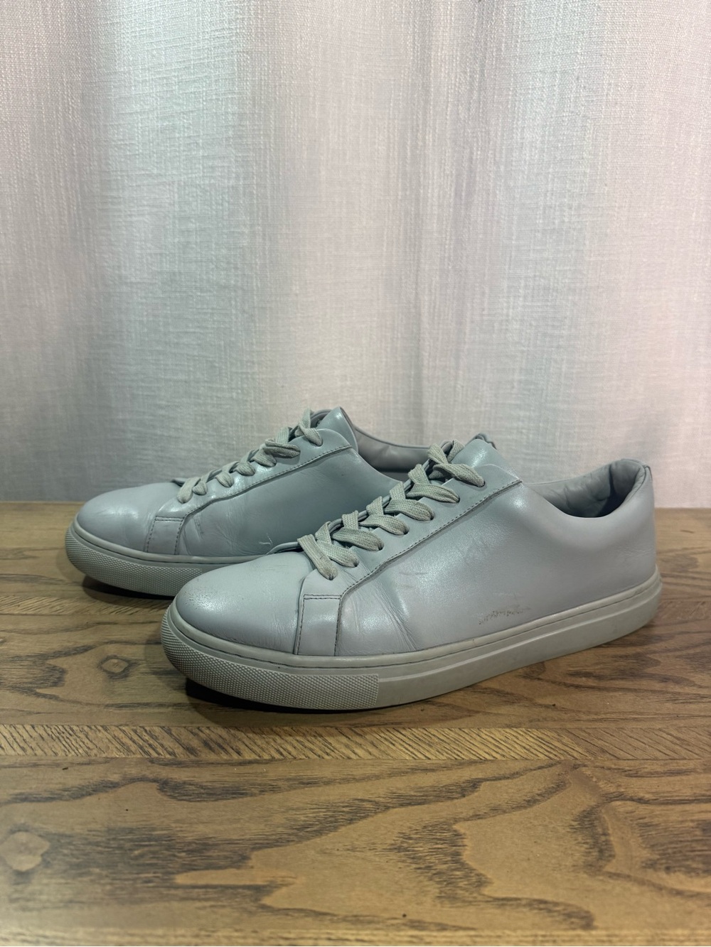 Thursday Men's Low-Top Leather Sneakers in Light Gray